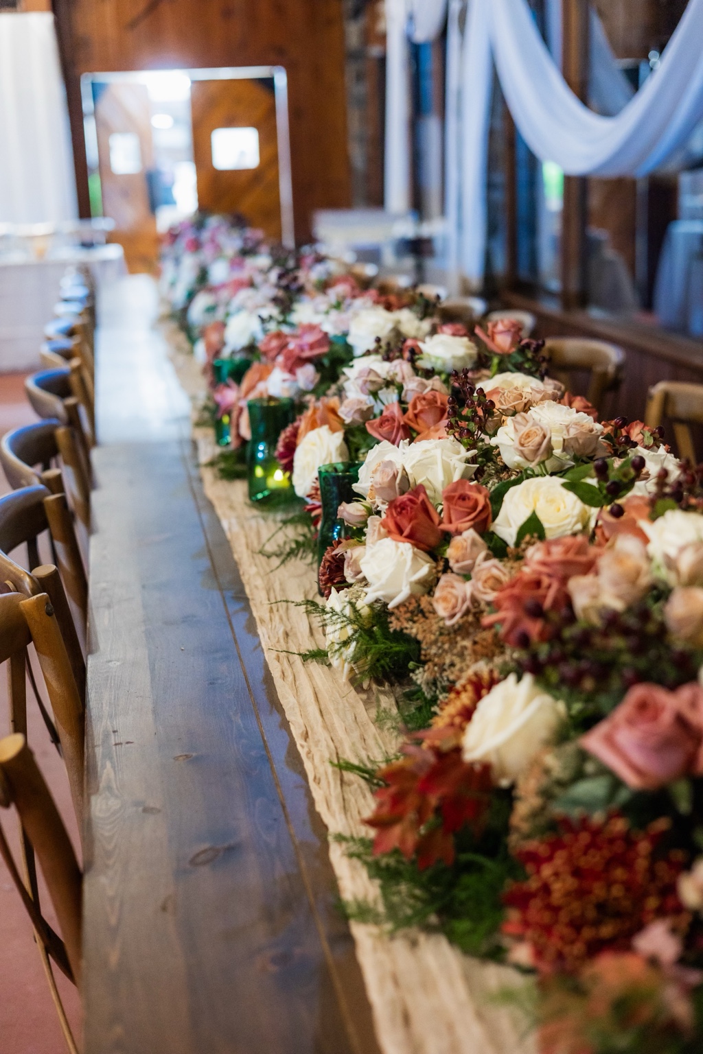 Wedding flowers and reception table details